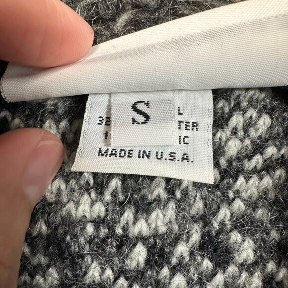 Bryn Walker Wool Cowl Neck Side Tie Sweater Vest Black Gray Small - Picture 5 of 9